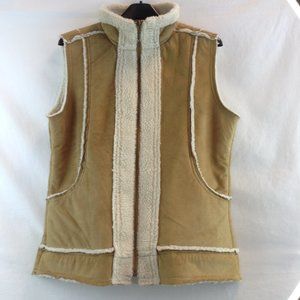 WindRiver Sherpa Lined Faux Suede Full Zip Vest